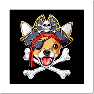 Chihuahua Pirate Skull Design Posters and Art